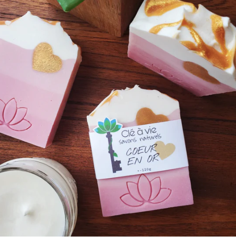 Savon Coeur en or - Clé à vie